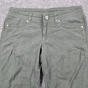Kuhl Inspiratr Ankle Zip Pants Womens 6 Regular Green Hiking Drawstring Outdoor